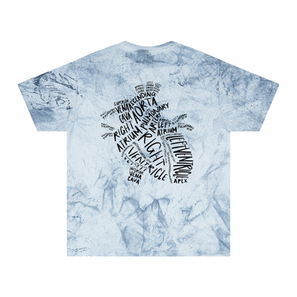 Tie-Dye Word Cloud T-Shirt — African Continent Typography Design