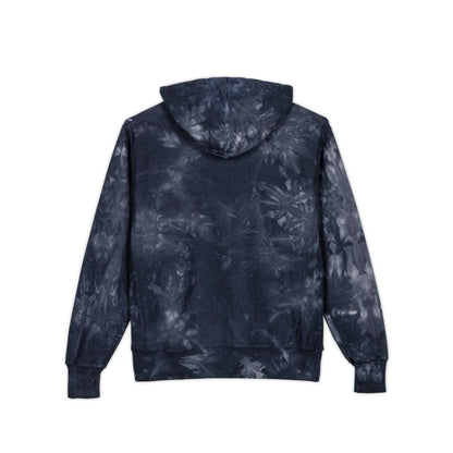 Tie-Dye Hoodie — Embroidered "Good Vibes" Champion-Style Pullover